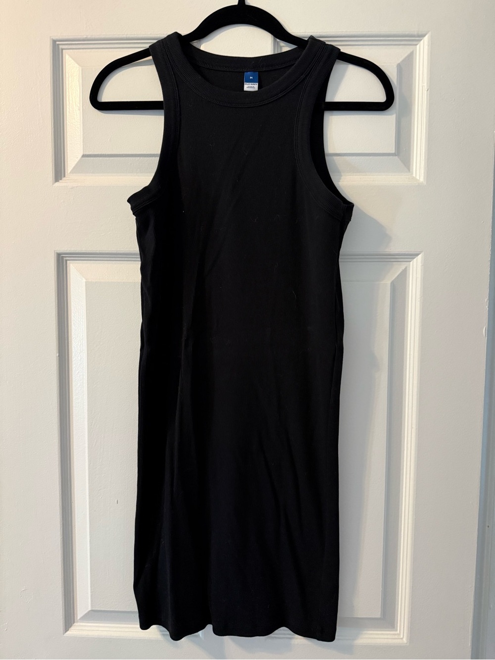 Old Navy Black Ribbed Tank Midi Dress
